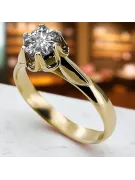 Кольцо Циркон 14-кв Желтое золото Винтаж стиль vrc122y